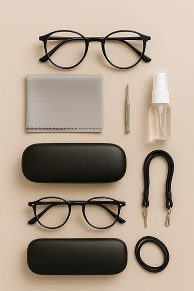 Accessoires indispensables pour lunettes : nettoyage, protection et confort