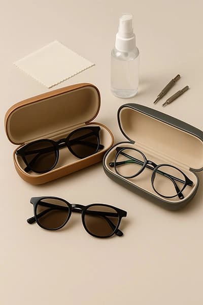 Lunettes de soleil vs lunettes de vue : différences d'entretien