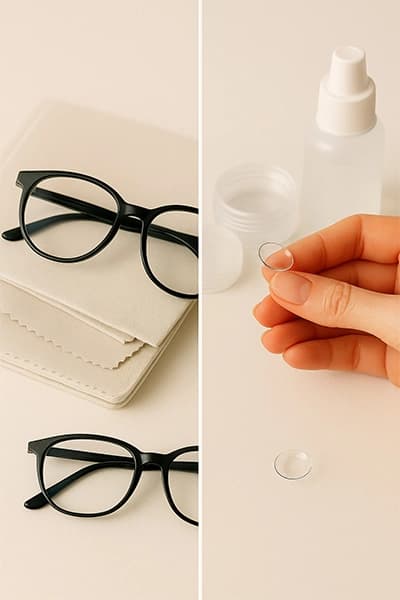 Comment choisir entre lunettes, lentilles de contact ou les deux